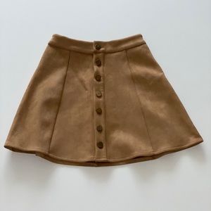 Never worn Faux suede A line skirt